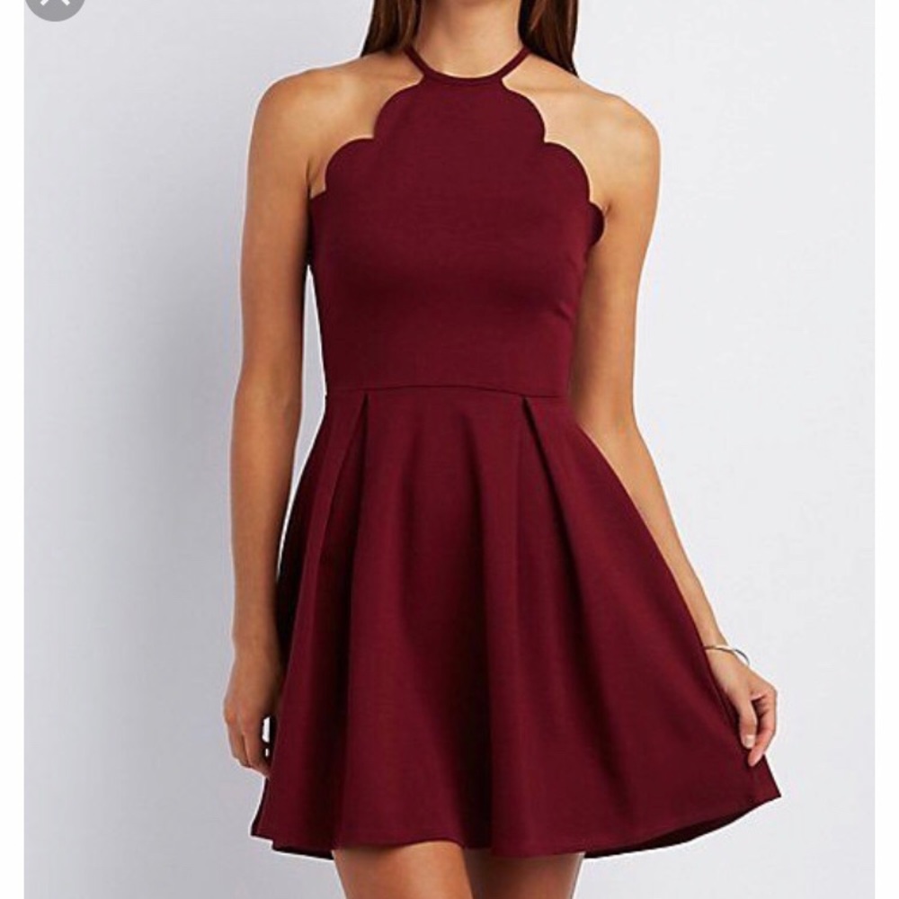 Short maroon dress!!